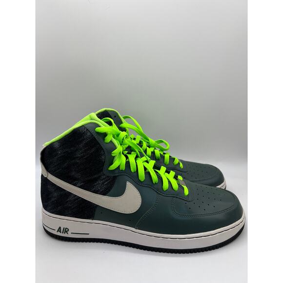 Nike Air Force 1 High 315121-302 Lime Green/Forest Green Men's Size 14 - Picture 1 of 12